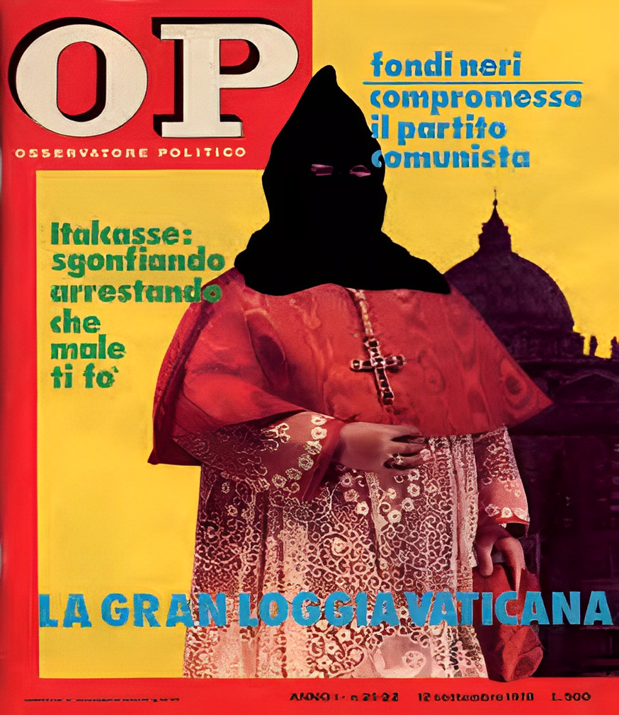 Copertina di OP – Osservatore Politico con il titolo La Gran Loggia Vaticana